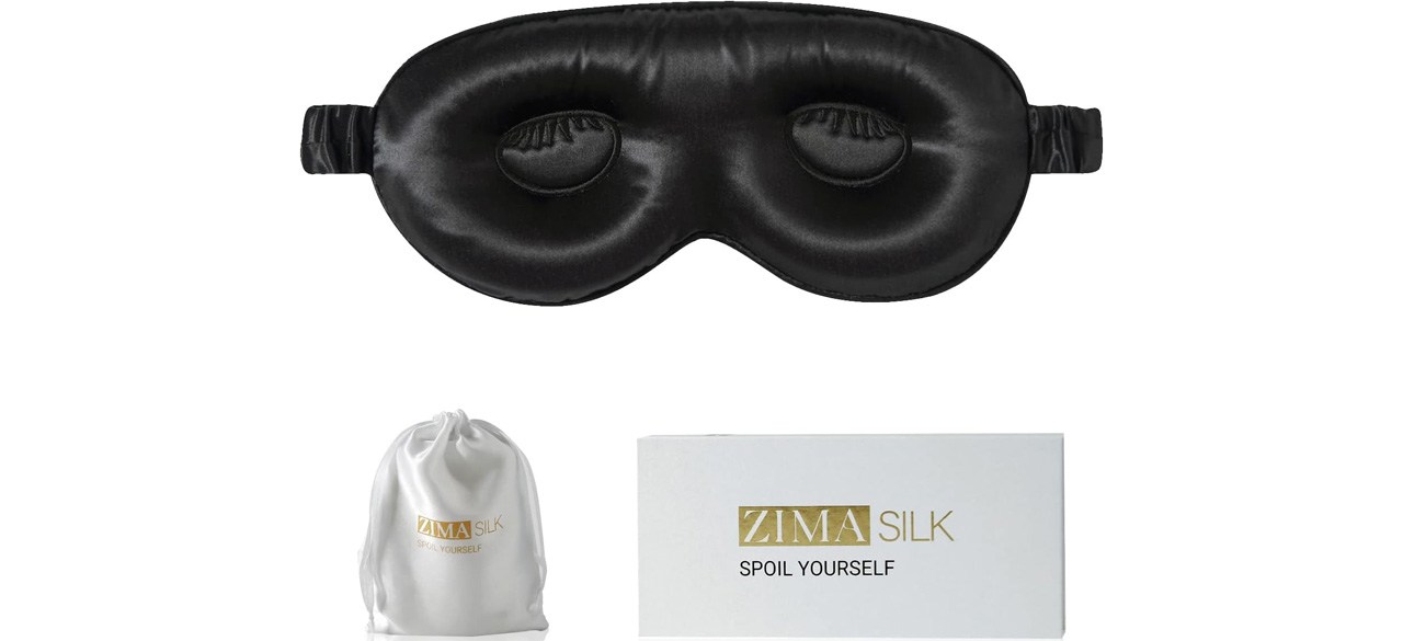 Black Silk 3D Contoured Cup Eye Mask