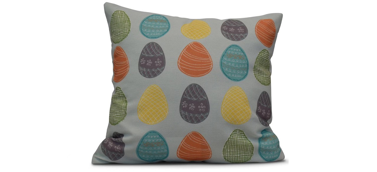 Simply Daisy 16" x 16" Eggs-ellent! Easter Geometric Print Pillow