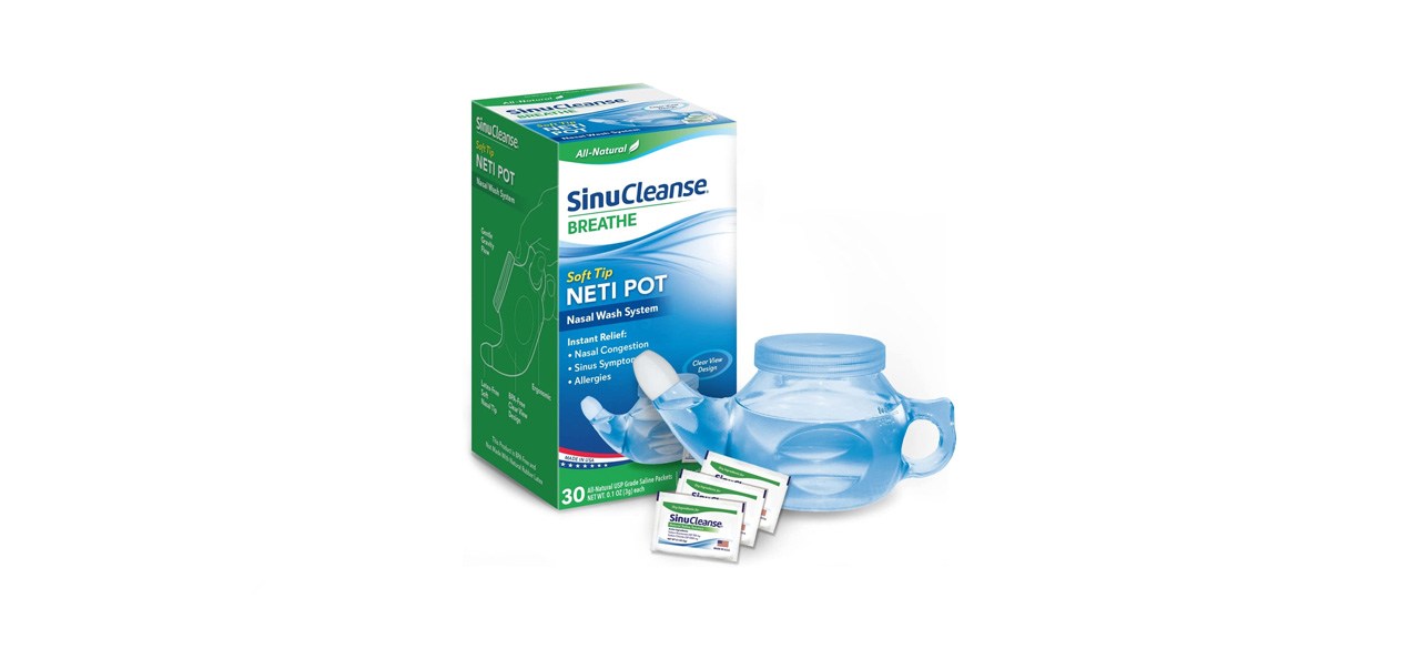 best SinuCleanse Soft Tip Neti-Pot Nasal Wash Irrigation System