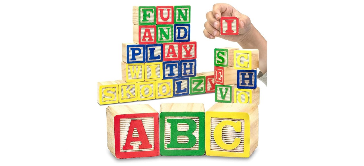 Skoolzy ABC Wooden Blocks for Toddlers