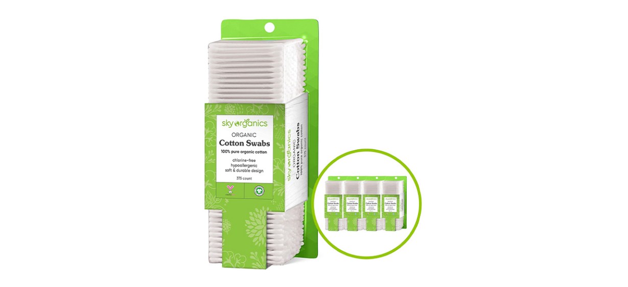 Sky Organics Organic Cotton Swabs (Four-Pack)