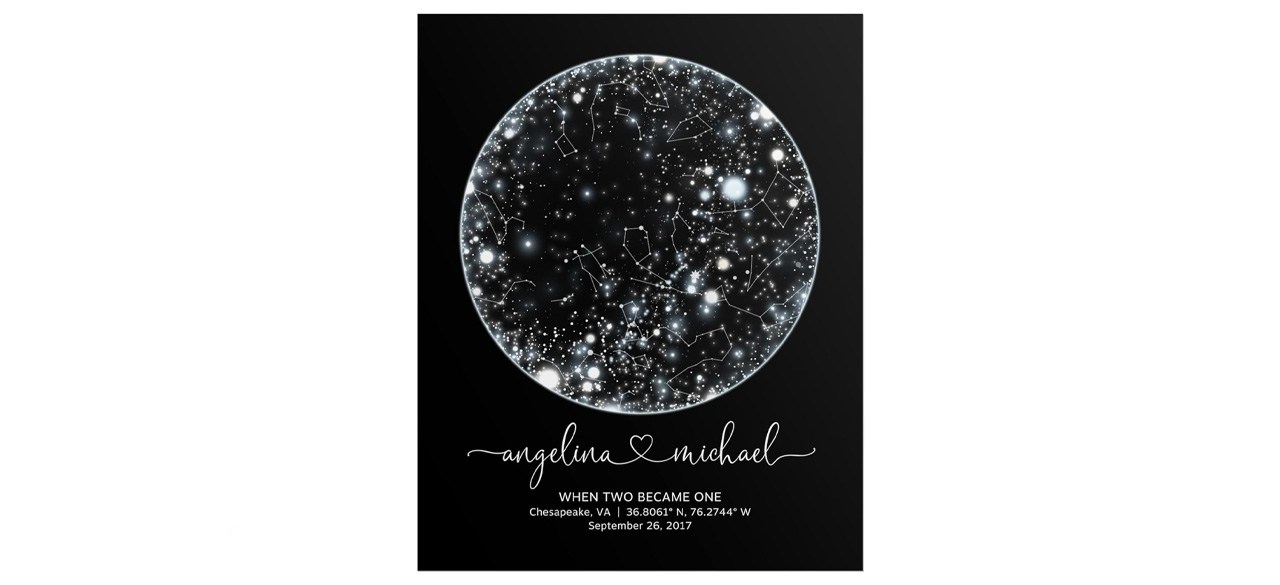 Best Sky Print Art Personalized Constellation Map