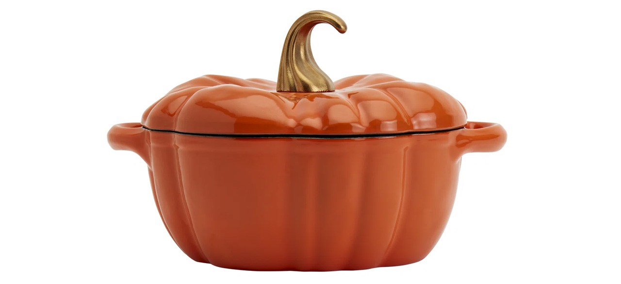 Smith and Clark Cast-Iron Pumpkin&nbsp;Figural Dutch Oven