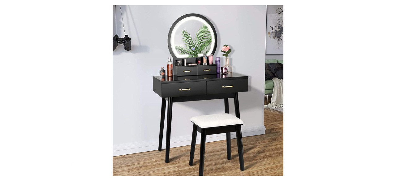 SMOOL Makeup Vanity Desk with Lighted Mirror