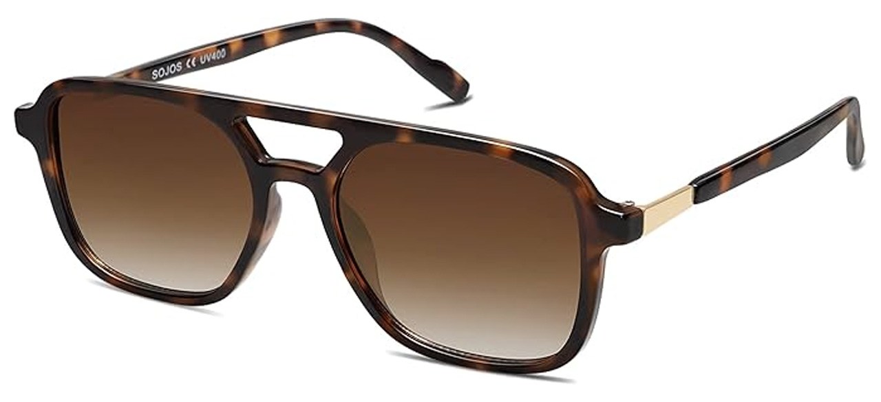 SOJOS Retro Aviator Sunglasses
