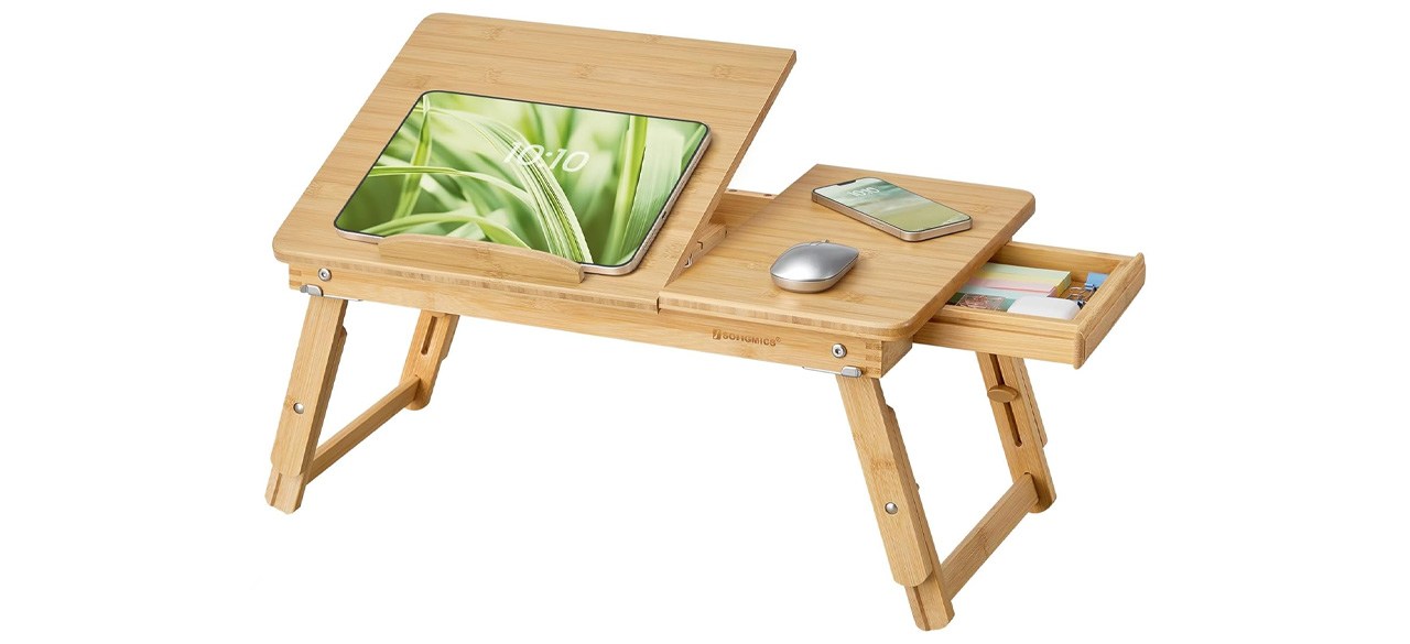 Songmics Laptop Desk for Bed Sofa with Adjustable Tilting Top