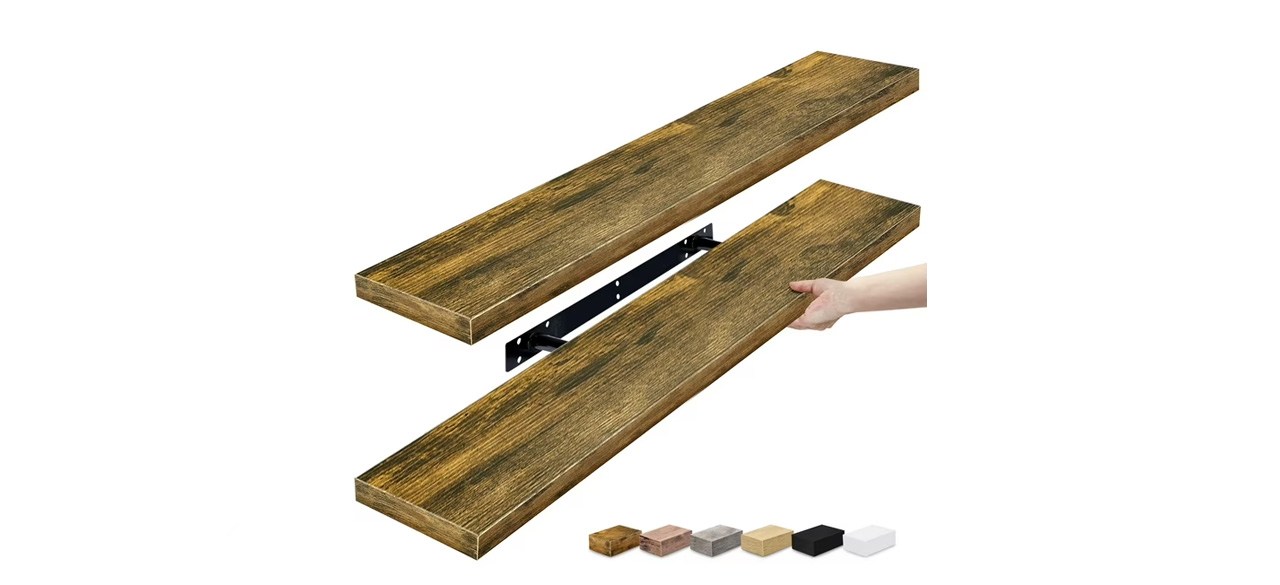 Sorbus Extra-Long Floating Rectangle Shelves
