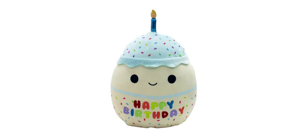 Best Squishmallows Plush 10 inch Blue & White Birthday Cake