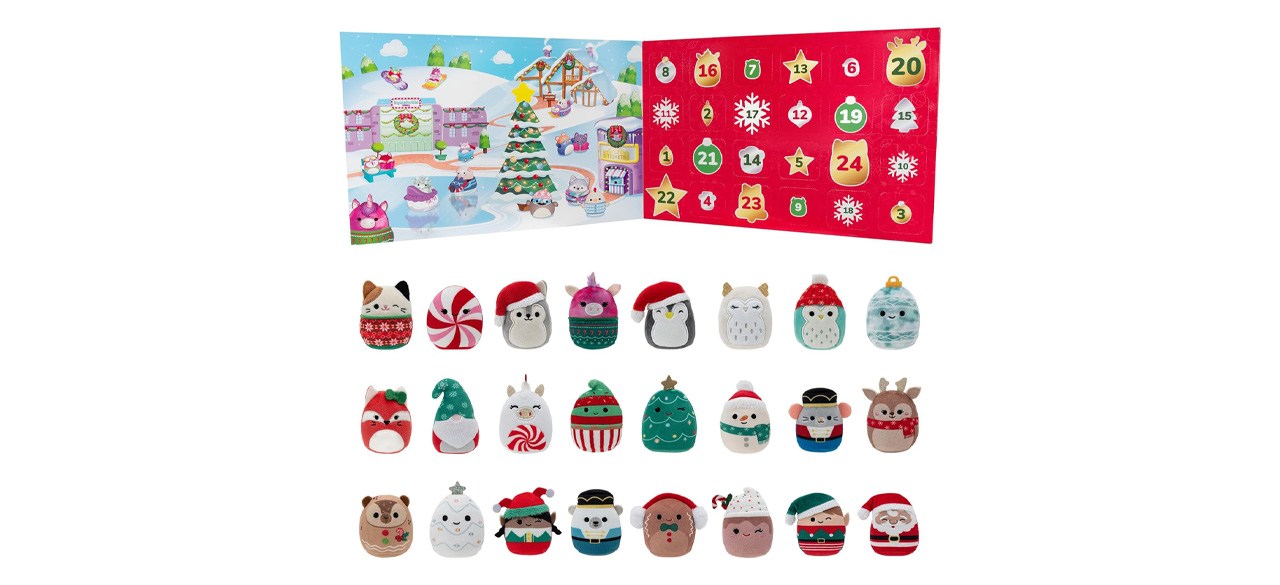 Squishmallows Holiday Calendar on white background