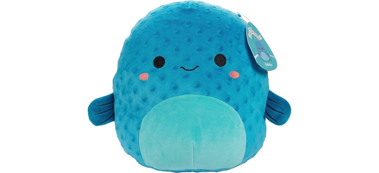 Squishmallows Original 10-Inch Refalo The Blue Pufferfish