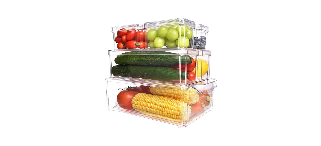 Best Stackable Refrigerator Organizer Bins with Lids