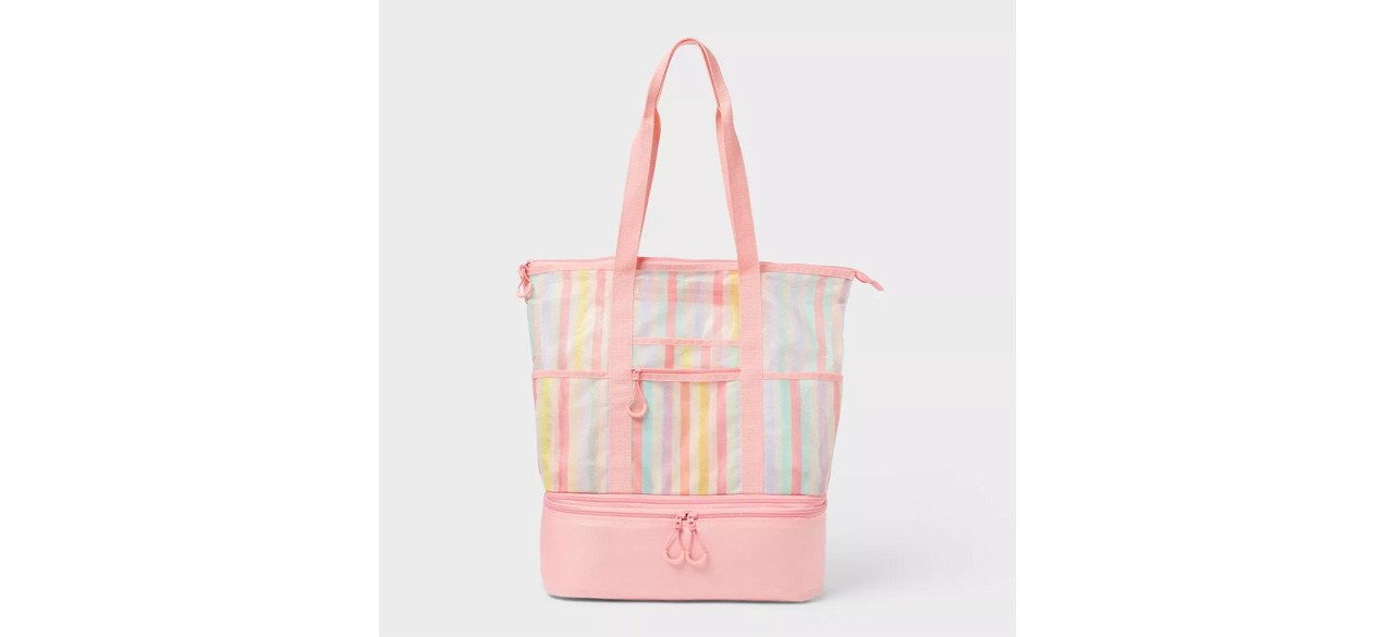 Sun Squad Beach Tot Bag com o fundo do zíper