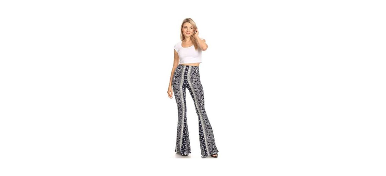 Best Stretch Boho SWEETKIE Flare Pants 