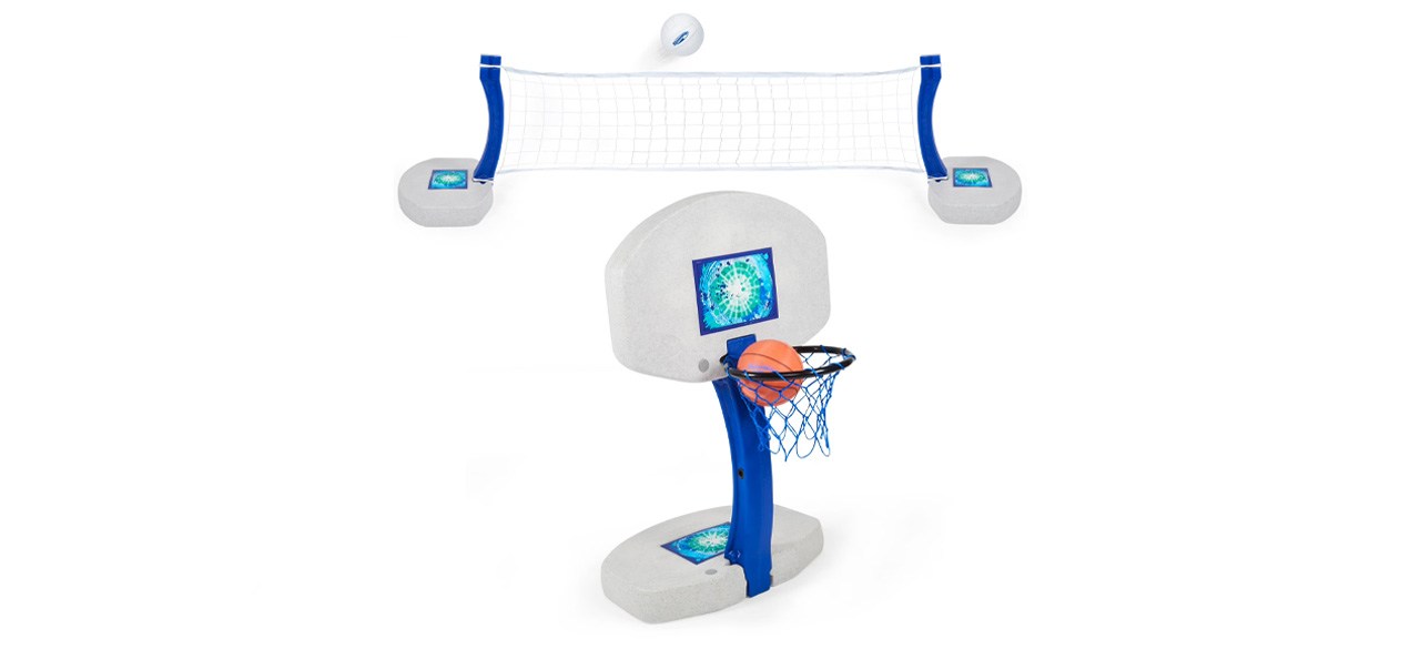 SwimWays 2-in-1 Basketball and Volleyball Pool Game