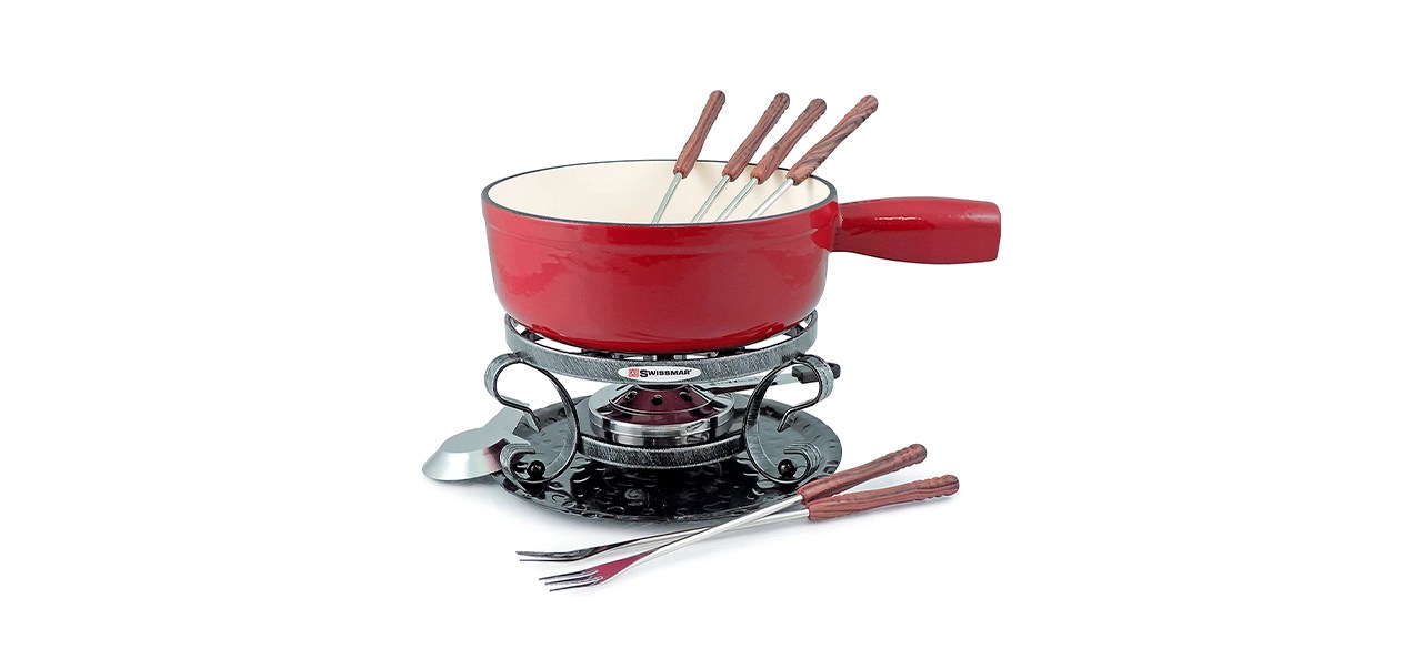 Swissmar Lugano 2-Quart Cast-Iron Cheese Fondue Set