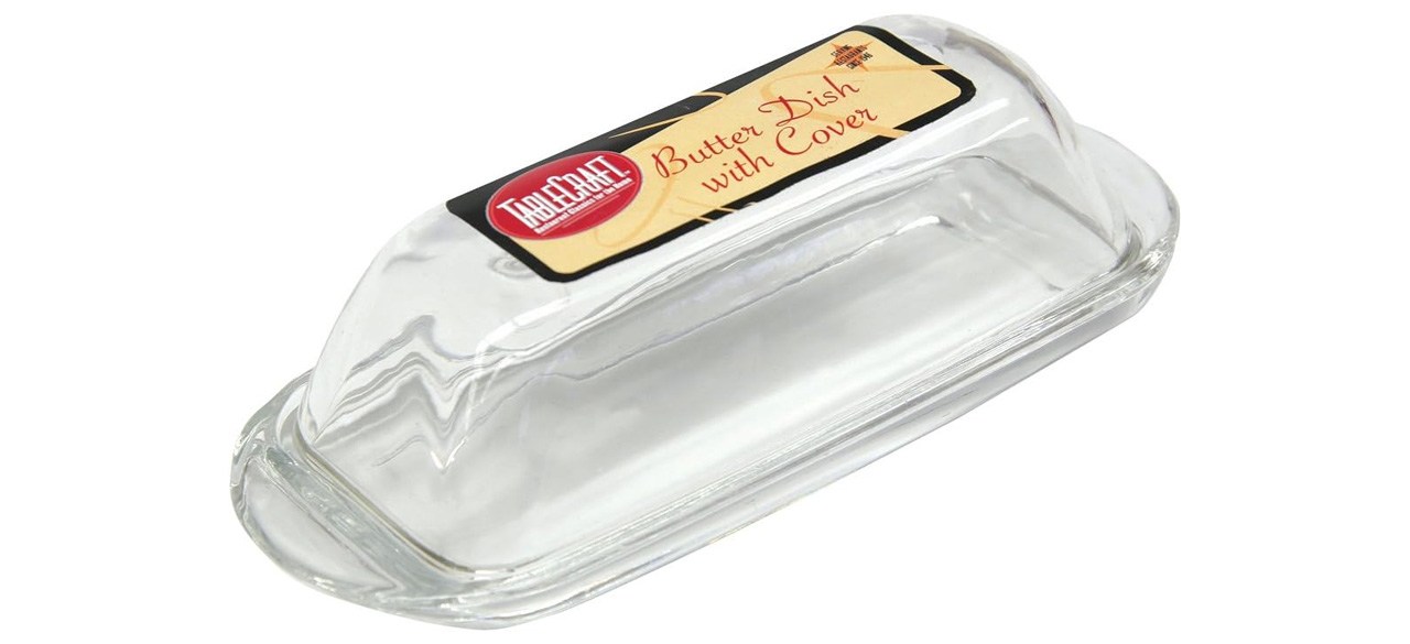 Tablecraft Clear Glass Butter Dish
