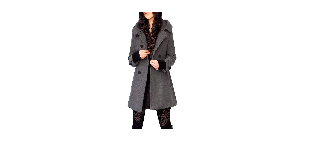 Best Tanming Women's Double-Breasted Wool Peacoat