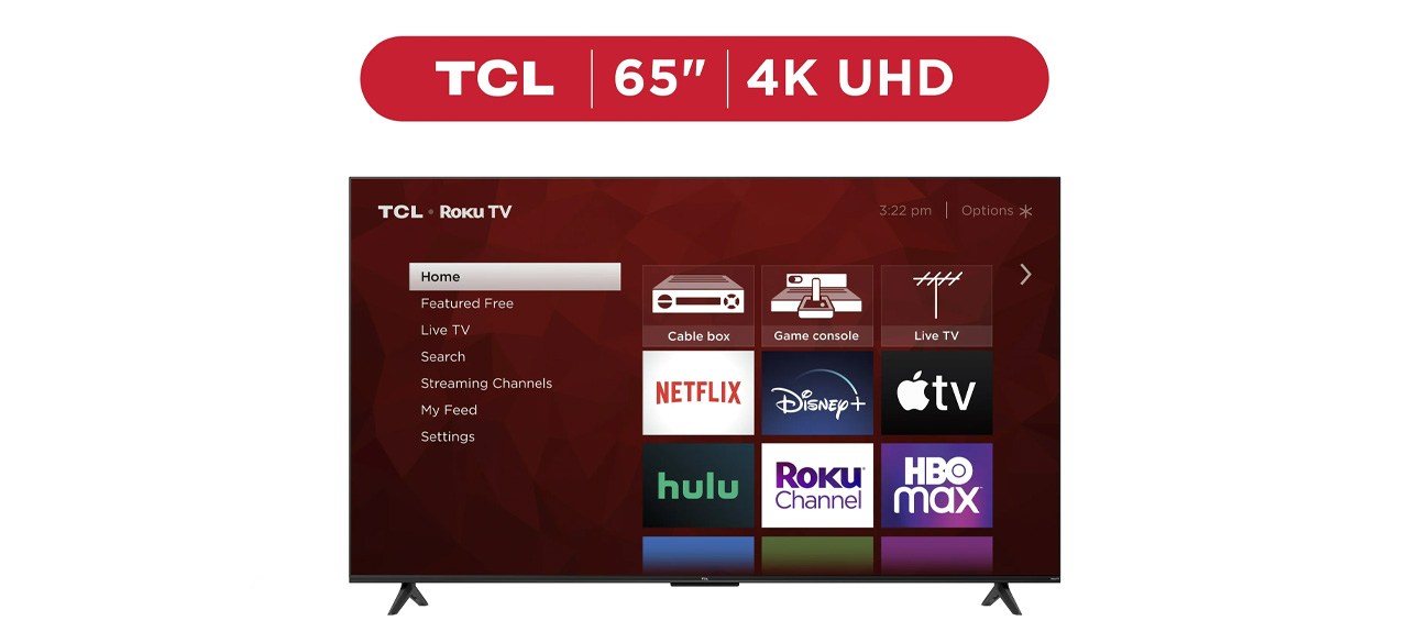 TCL 65 in Class S4 4K UHD HDR Smart TV with Roku TV