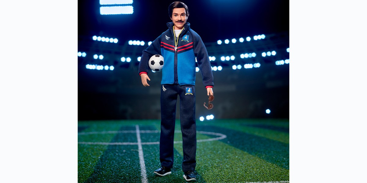 Barbie Signature Ted lasso Doll with soccer ball