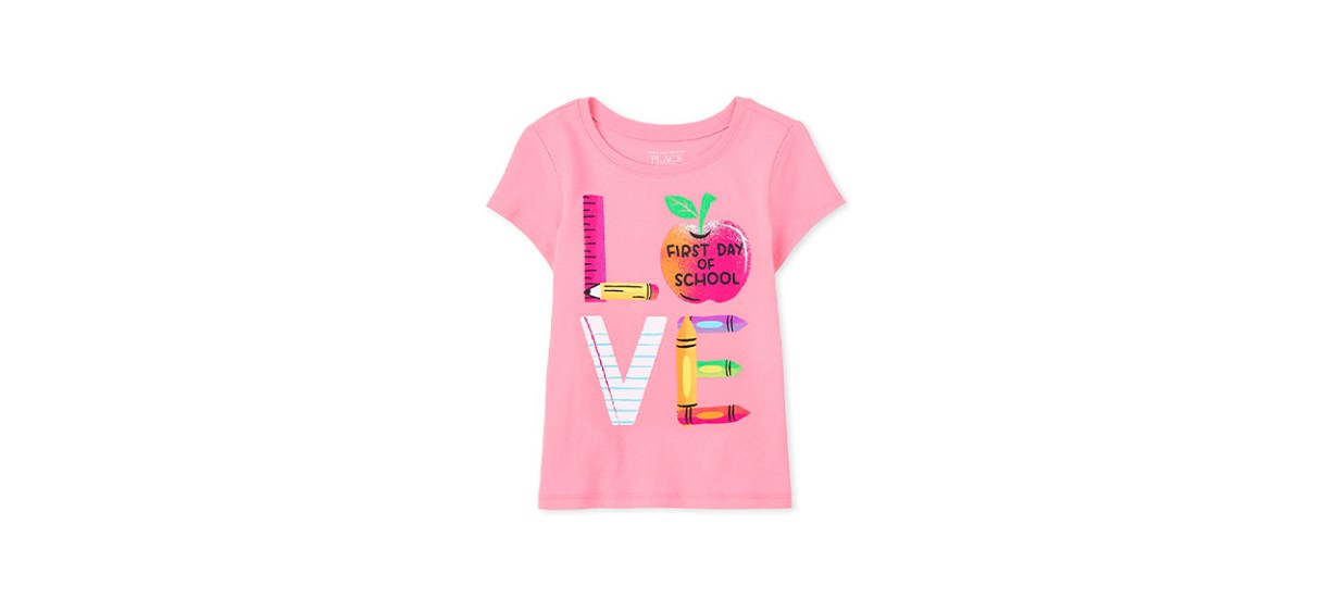 Best The Children's Place Baby and Toddler Girls Short Sleeve Graphic T-shirt Best The Children's Place Baby and Toddler Girls Short Sleeve Graphic T-shirt