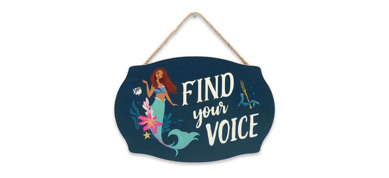 Open Road Brands Disney The Little Mermaid Ariel Find Your Voice Hanging Wood Wall Decor