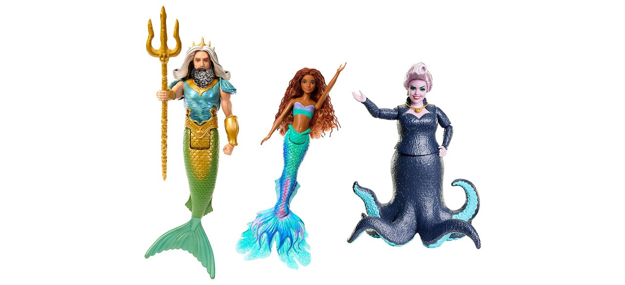 The Little Mermaid 3-Set Ariel, King Triton and Ursula Dolls
