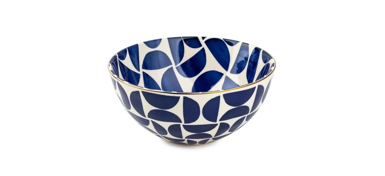 Blue Retro Stoneware Bowl