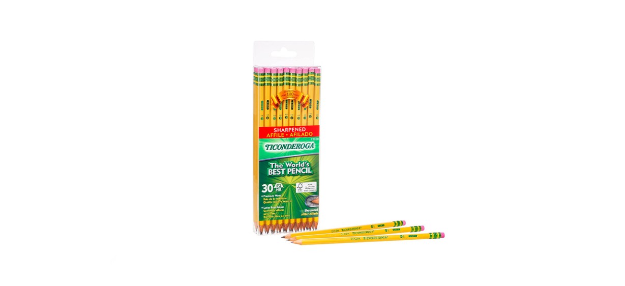 Best Ticonderoga 30-Pack Of Yellow Pre-Sharpened Graphite No. 2 Pencils