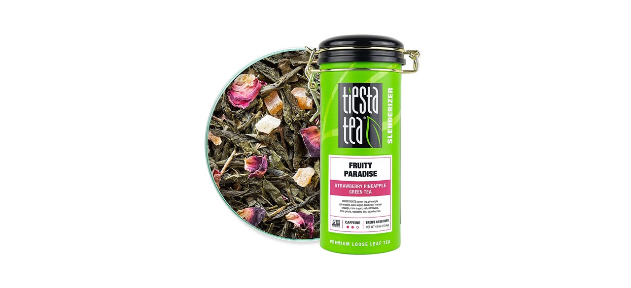 best Tiesta Tea Fruity Paradise Loose Leaf Strawberry Pineapple Green Tea