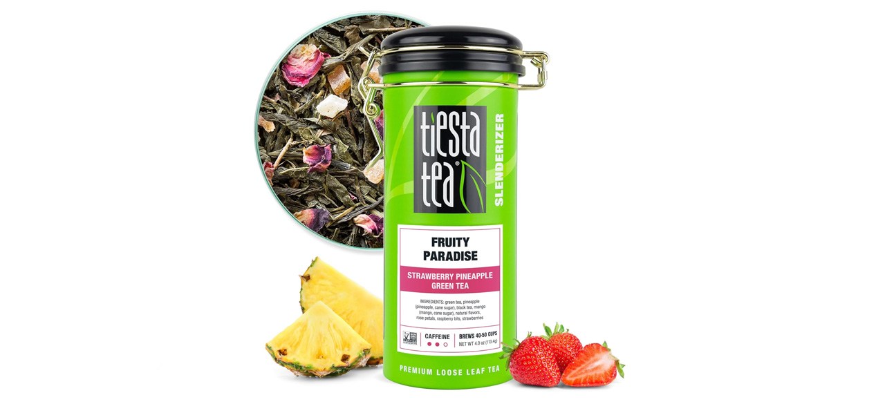 Tiesta Tea Fruity Paradise Loose Leaf Strawberry Pineapple Green Tea