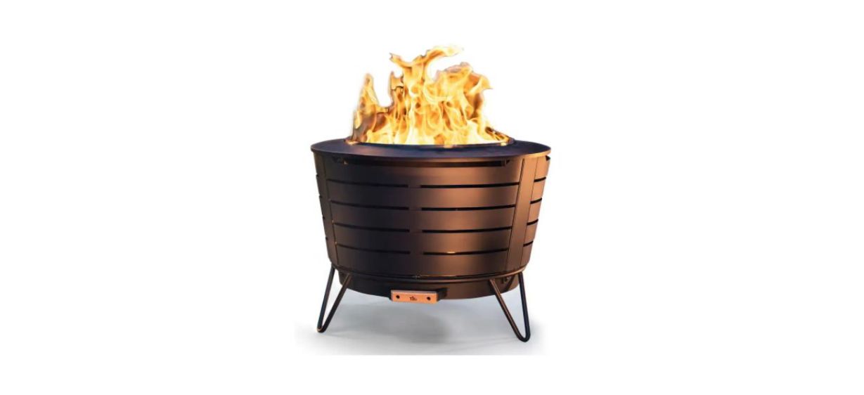 Best Tiki 25-Inch Black Metal Patio Fire Pit