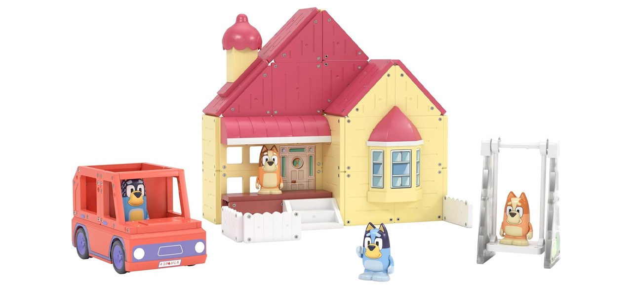 best Tile Town Bluey Heeler Home and 4WD Vehicle Magnetic Tiles Construction Building Playset