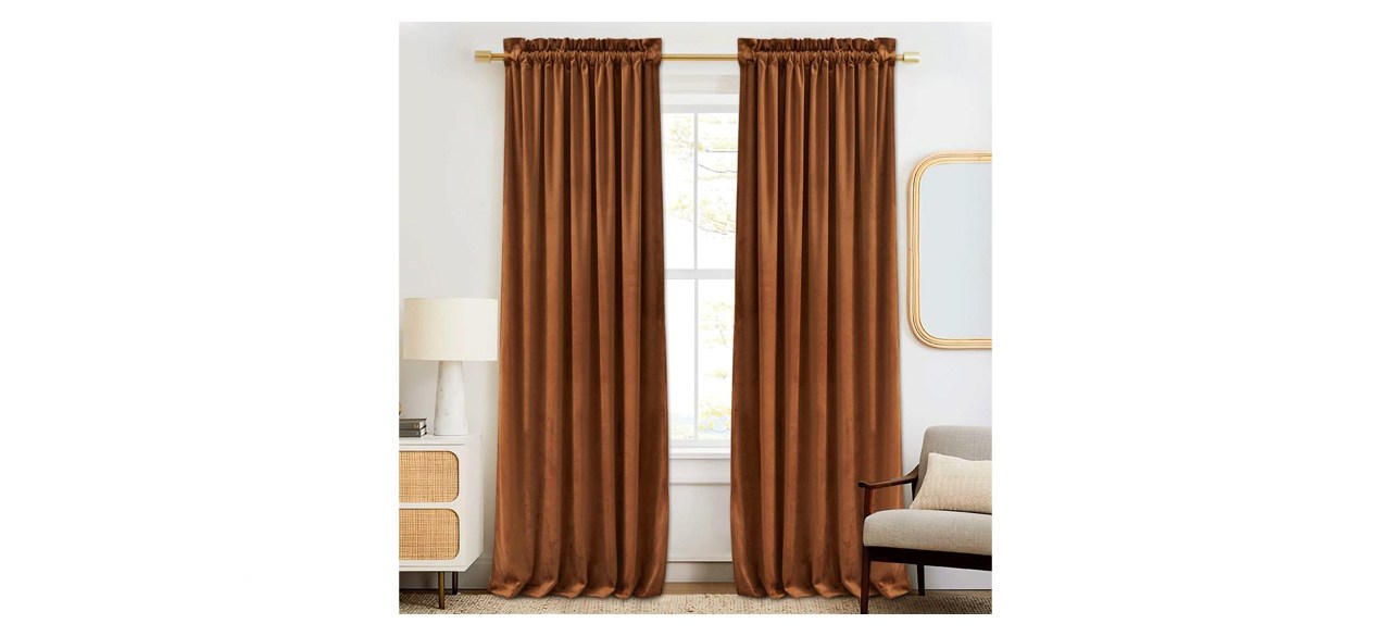 Timeper Rom Darkening Velvet Curtains