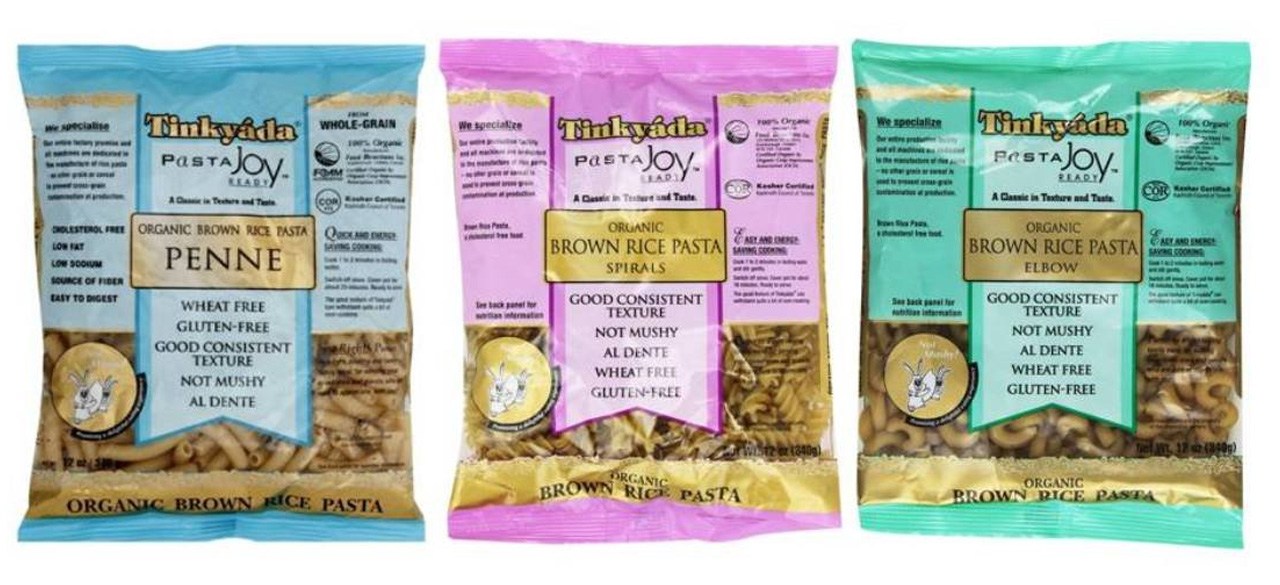 Tinkyada Organic Gluten-Free Brown Rice Pasta, Three-shape Variety Bundle