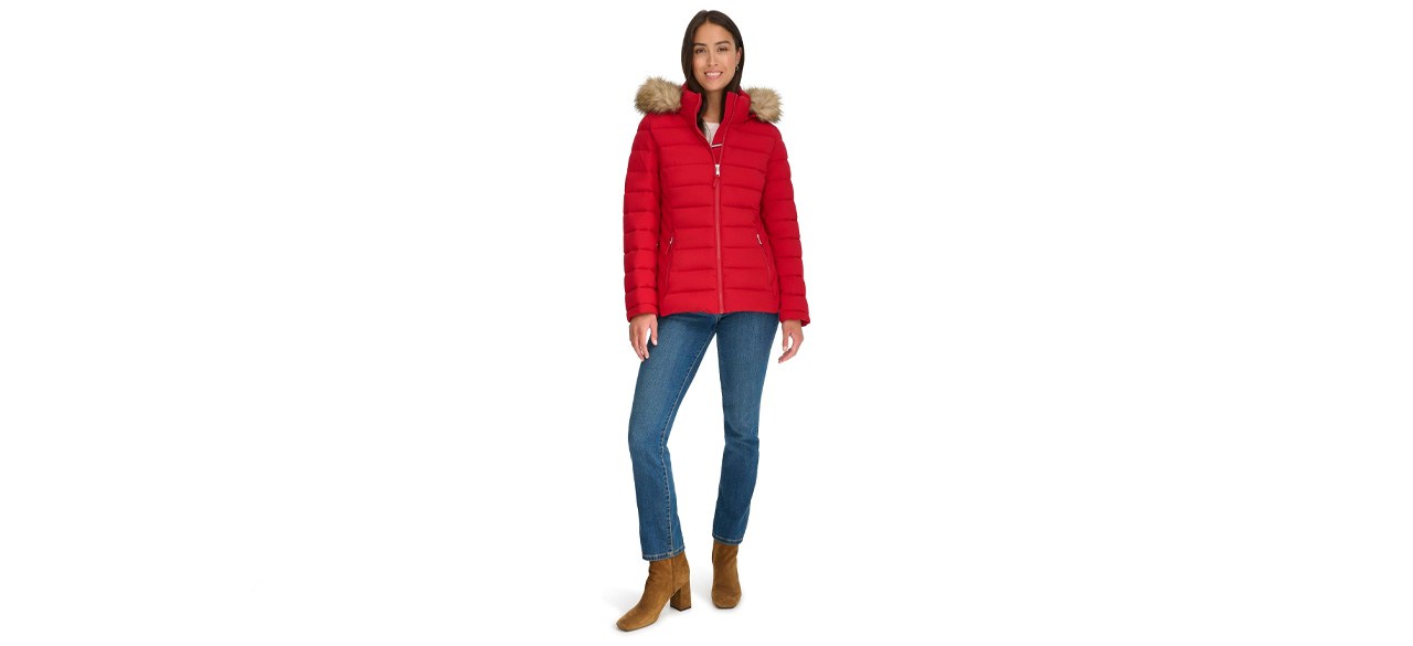 Tommy Hilfiger Women's Trimmed Short Puffer Jacket