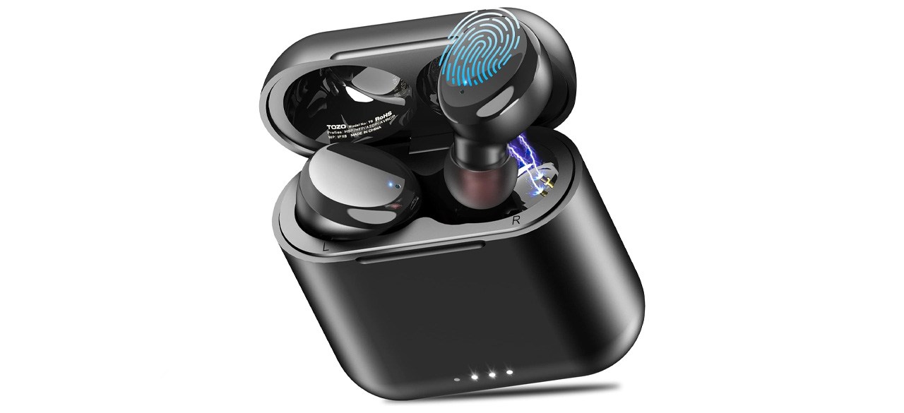 TOZO T6 True Wireless Earbuds with IPX8 Waterproof Rating and Charging Case