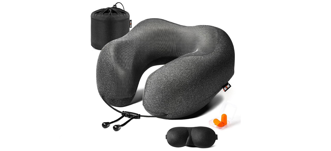 MLVOC Travel Pillow 100% Pure Memory Foam Neck Pillow
