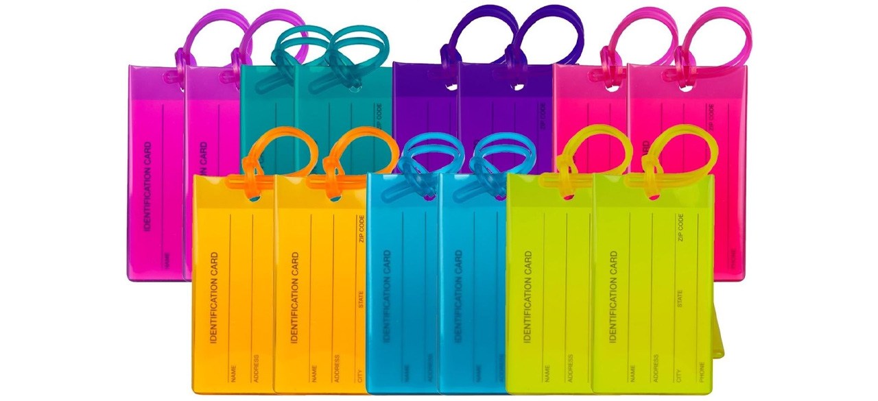 TravelMore Silicone Flexible Luggage Tag - 14-pack