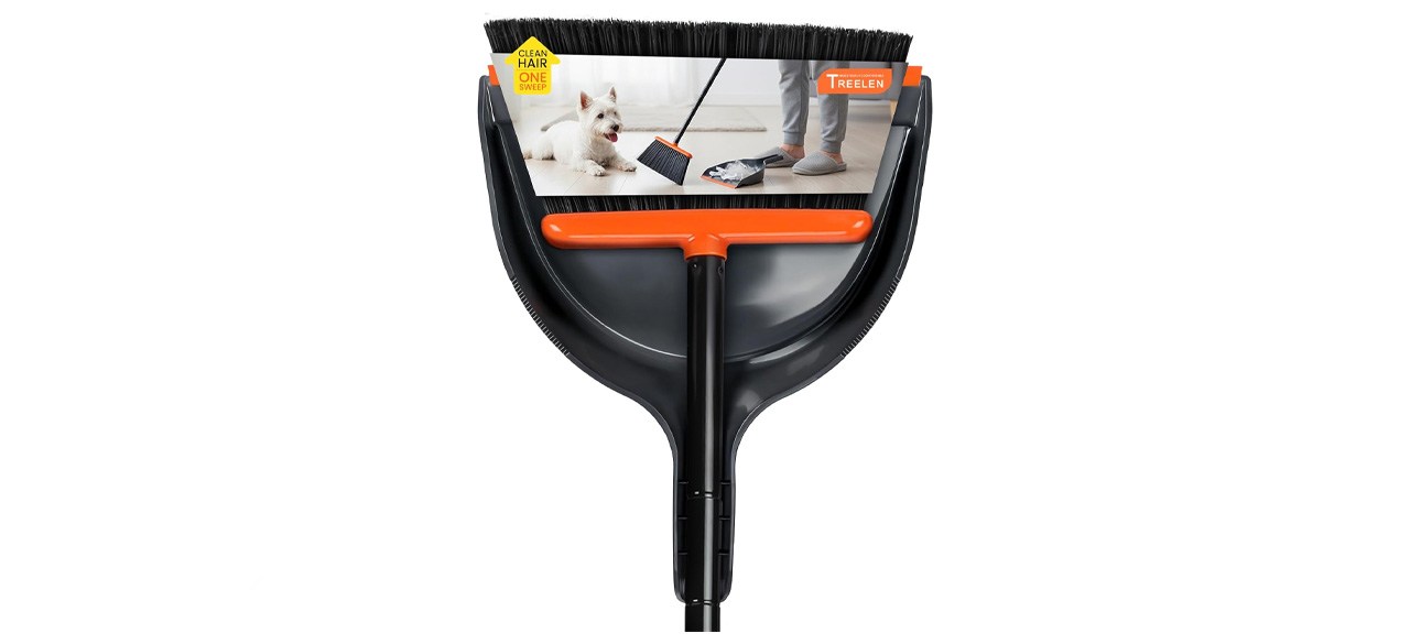 TreeLen Angle Broom and Dustpan
