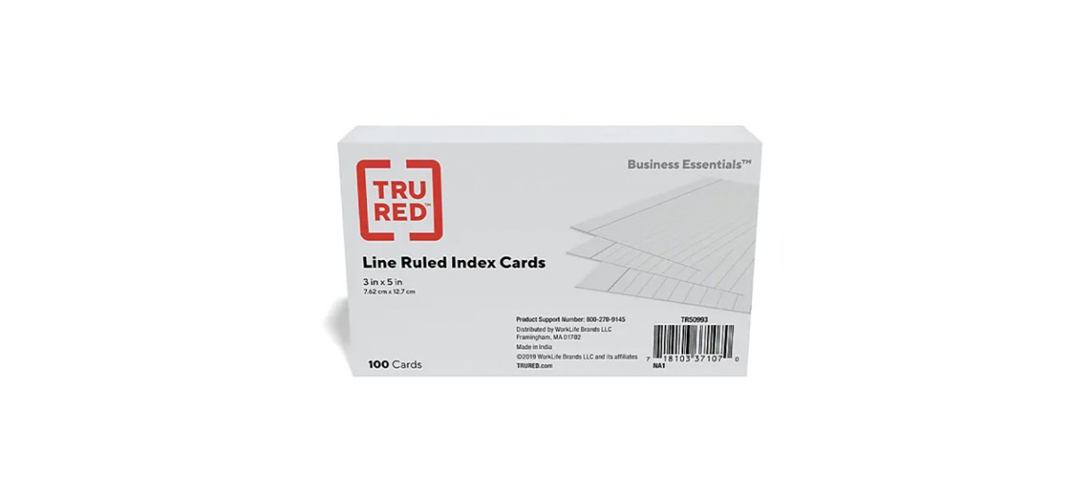 Best Tru Red 3 x 5 Index Cards