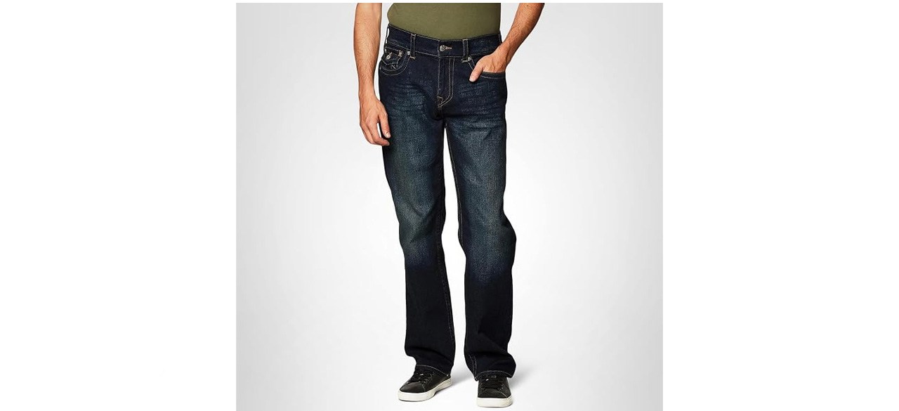 True Religion Men's Ricky Straight Leg Jean with Back Flap Pockets