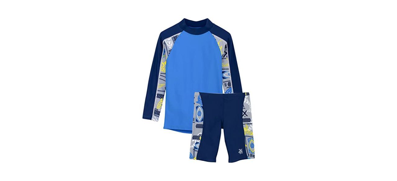 Best Tuga Boys’ Two-Piece Long-Sleeve Swimsuit