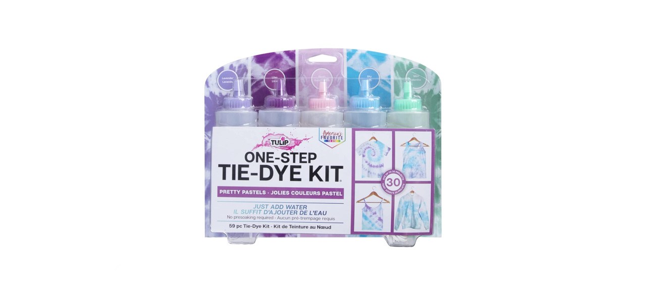 tulip one-step 5 color tie-dye kits, pastel or neon colors