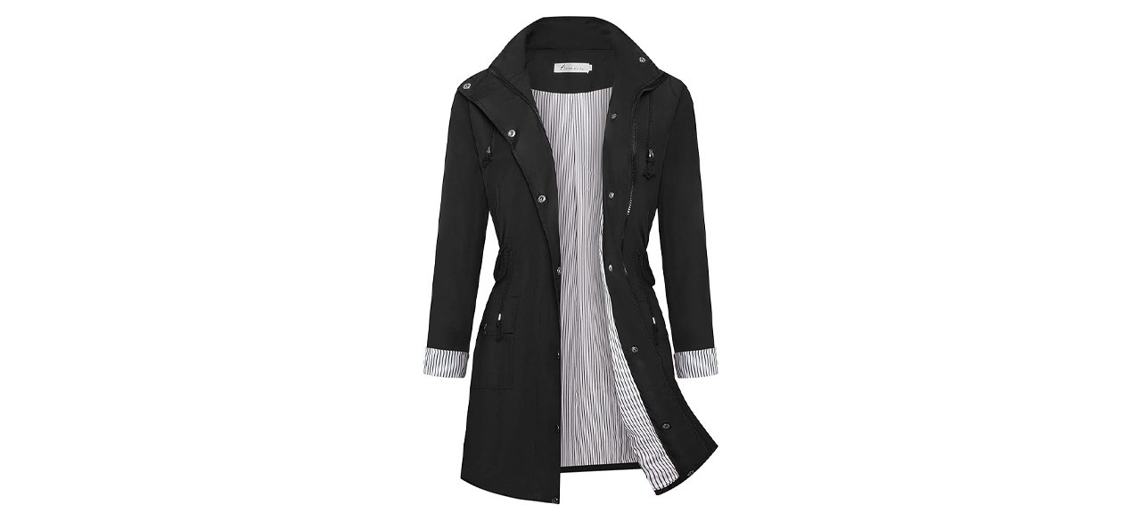 Twinklady Lightweight Outdoor Hooded Trench Coat