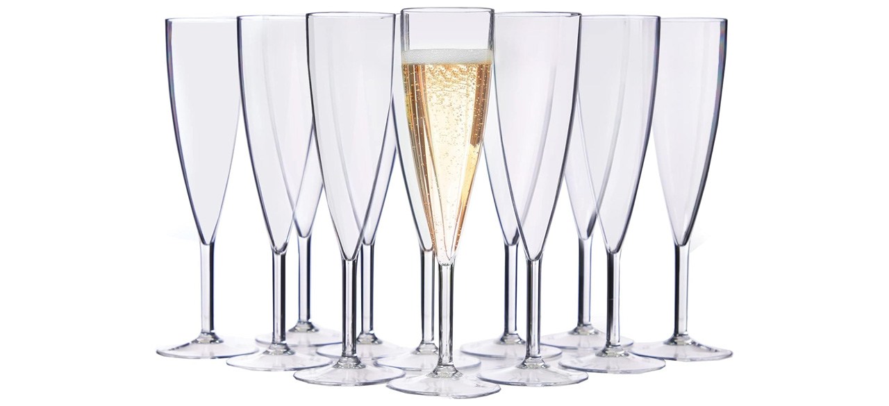 U.S. Acrylic’s Premium Plastic Champagne Flute Set