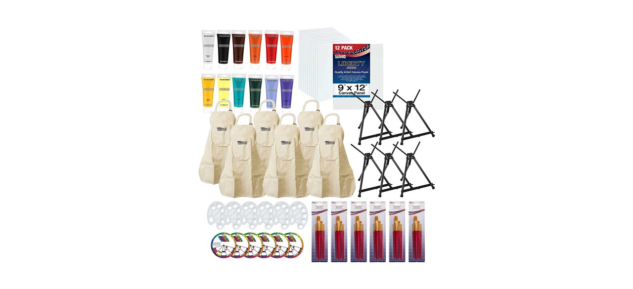 best U.S. Art Supply Sip and Paint Art Party Painting Kit