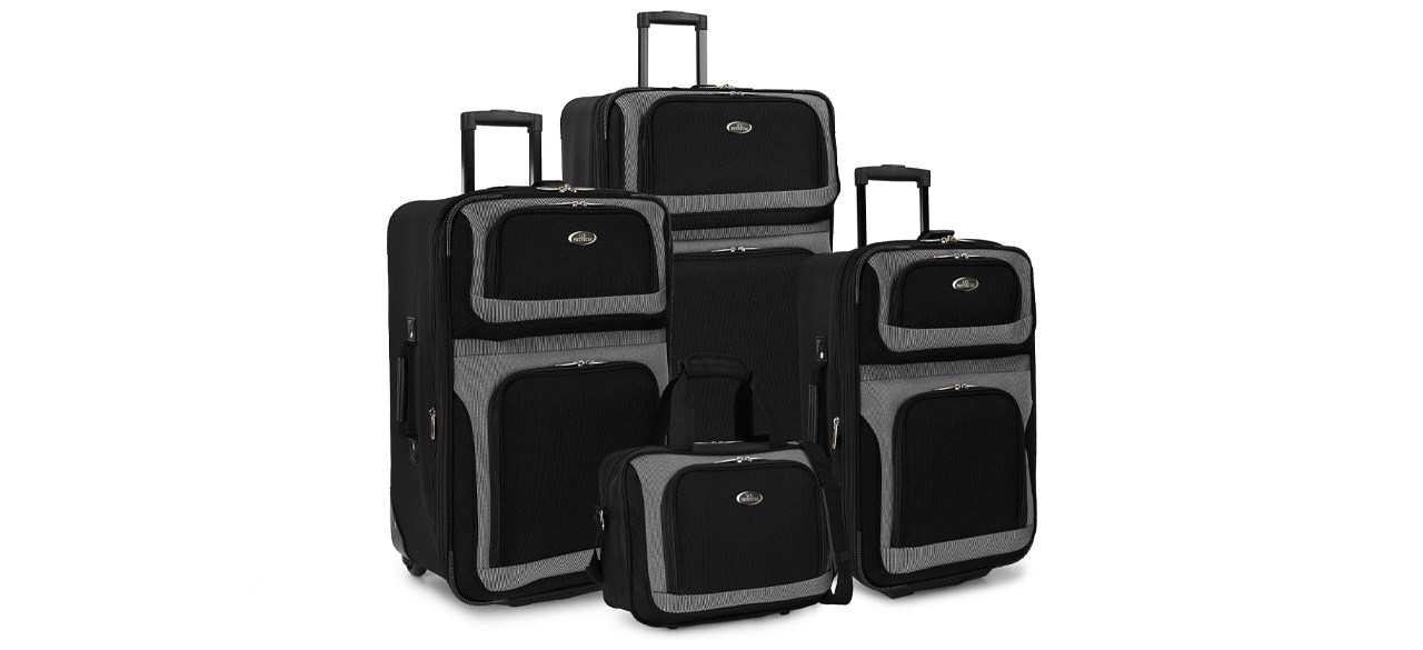 U.S. Traveler New Yorker Lightweight Softside Expandable Travel Rolling Luggage 4-Piece Set