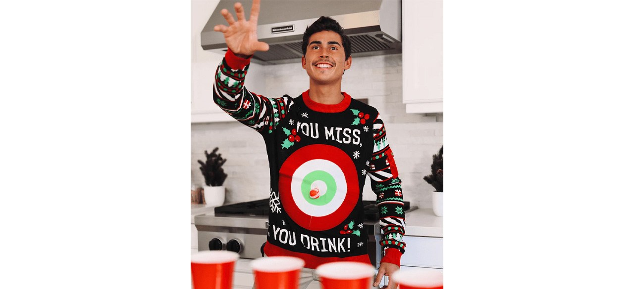 Best Tipsy Elves Drinking Game Ugly Christmas Sweater