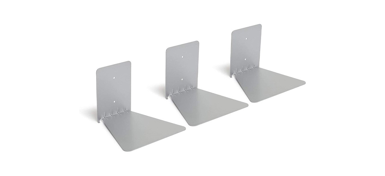 Three Umbra Conceal Floating Bookshelves on white background