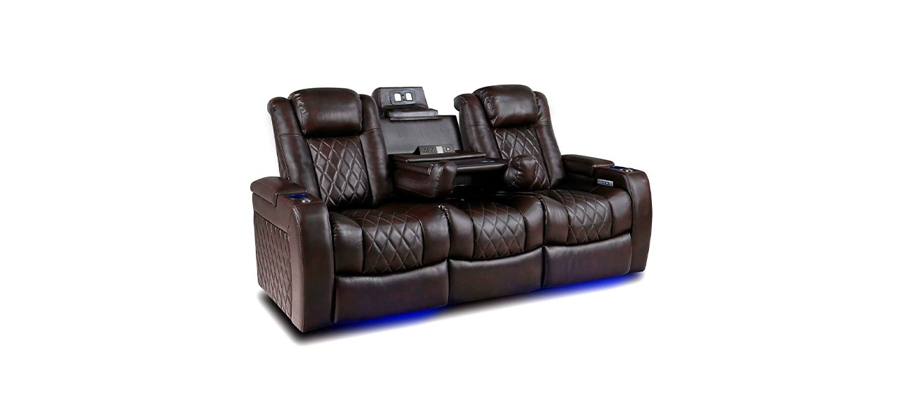 Best Valencia Tuscany Premium Italian Top Grain Nappa Leather Home Theater Seating